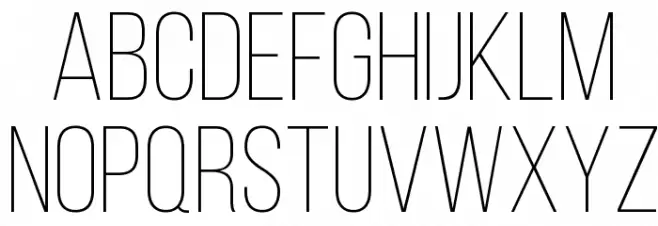 Bebas Neue Light Schriftart Groß