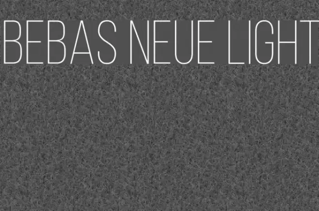 Bebas Neue Light Font examples
