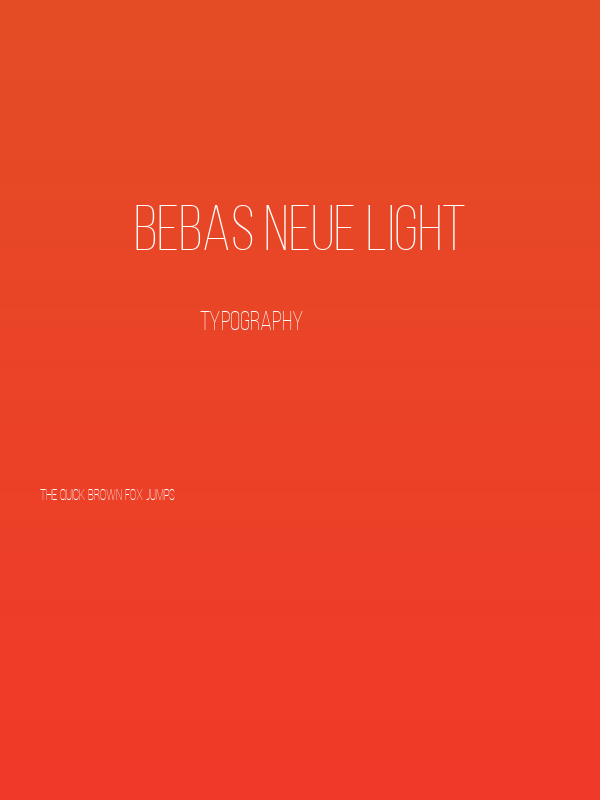 Bebas Neue Light Poster