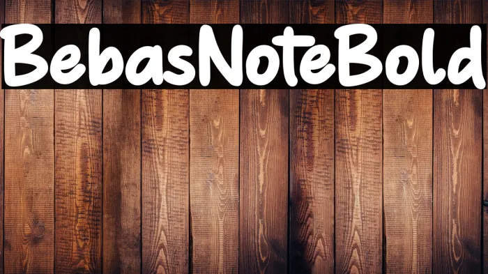 Bebas Note Bold Example 1
