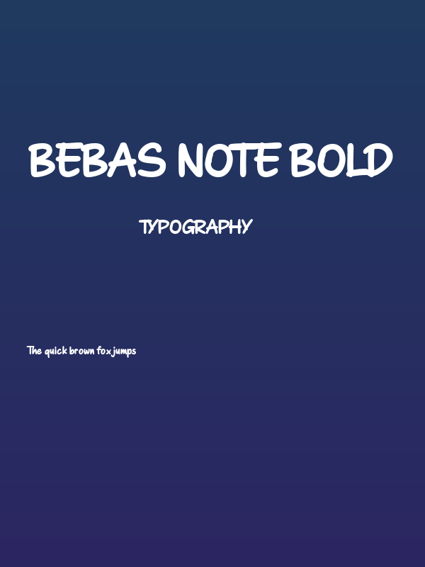Bebas Note Bold Poster