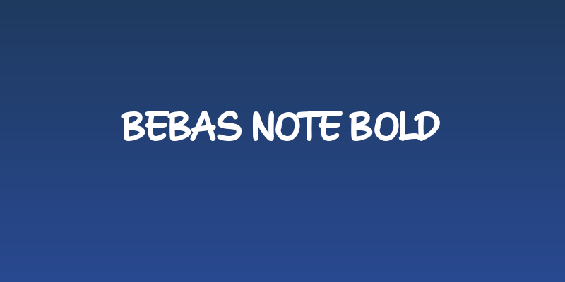 Bebas Note Bold Social Header