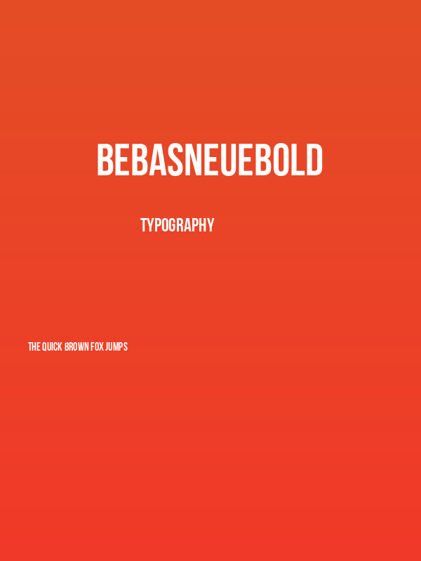 BebasNeueBold Poster