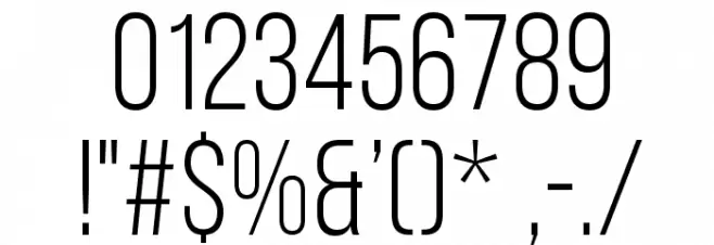 BebasNeueBook Font OTHER CHARS