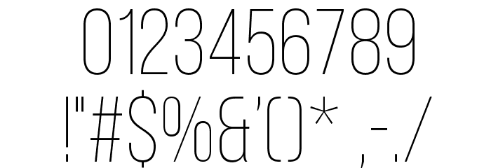 BebasNeueLight Font OTHER CHARS