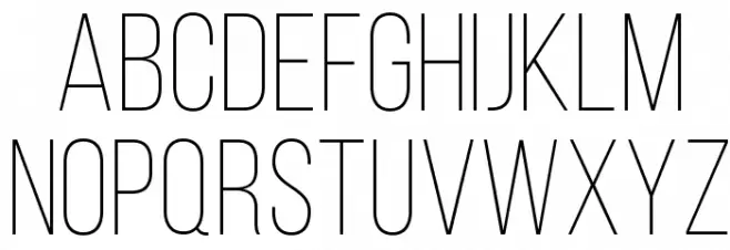 BebasNeueLight Font Litere mari