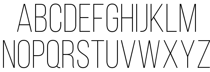 BebasNeueLight Font LOWERCASE