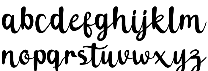 Bebast Font LOWERCASE