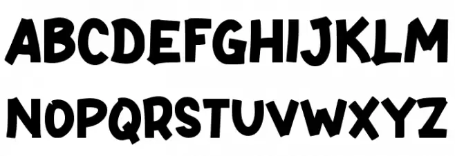 Bebek Duck フォント 大文字
