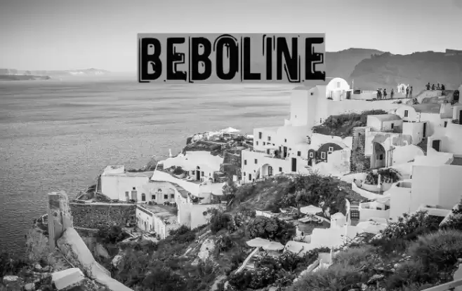 Beboline Шрифта examples