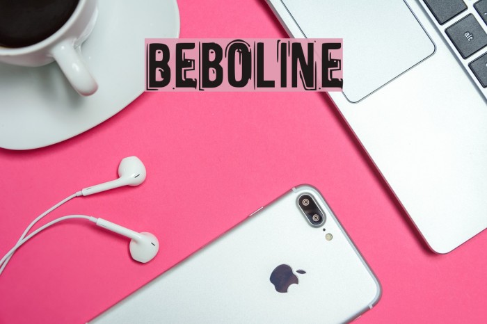 Beboline Шрифта examples