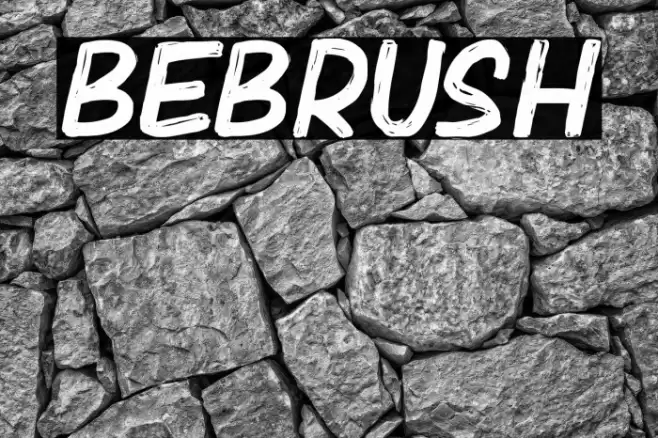 Bebrush Font examples