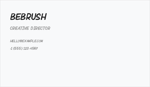 Bebrush Business Card