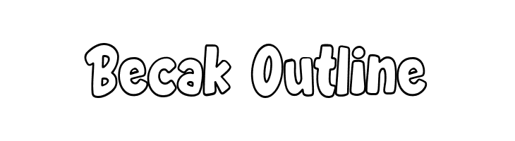 Becak Outline  font caratteri gratis