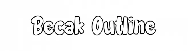 Becak Outline  font caratteri gratis