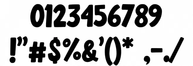 Becak Font OTHER CHARS