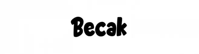 Becak  font caratteri gratis