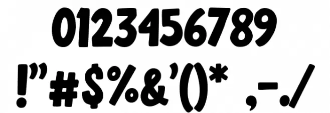 Becak Font OTHER CHARS