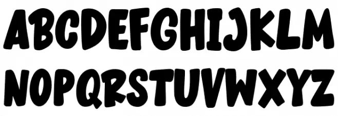 Becak Schriftart Groß
