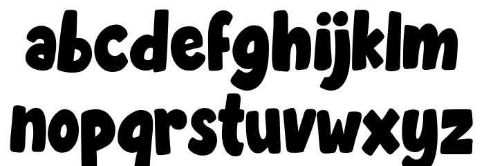 Becak Font LOWERCASE