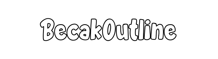BecakOutline  フリーフォントのダウンロード