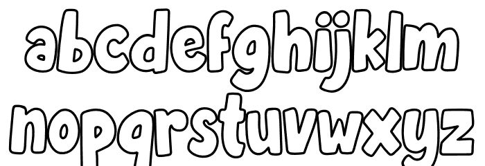BecakOutline Font LOWERCASE
