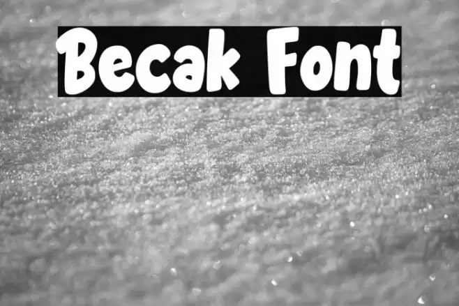 Becak Font examples