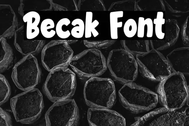 Becak Font examples