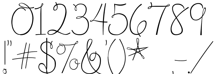 Because I am Happy Regular Font OTHER CHARS