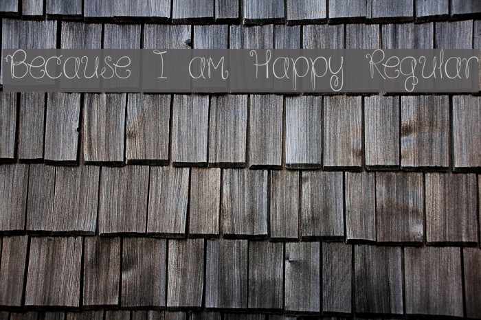 Because I am Happy Regular Font examples