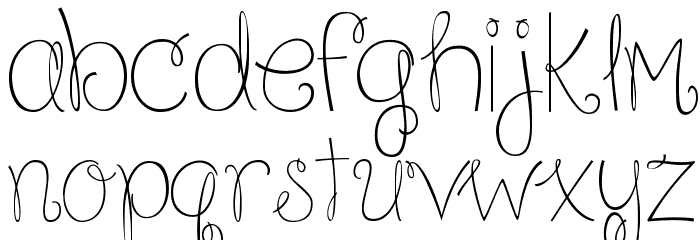Because I am Happy Regular Font LOWERCASE