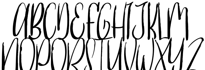 Because Of You Demo Dry Brush Font OTHER CHARS