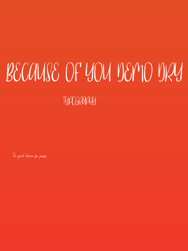 Because Of You Demo Dry Brush Poster