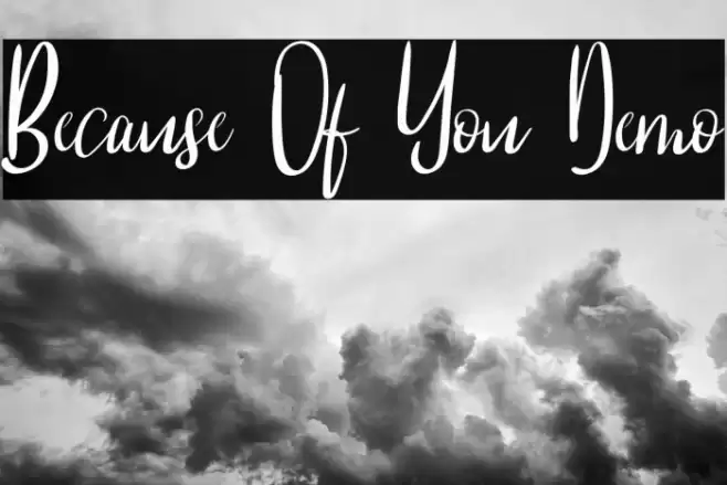Because Of You Demo Font examples