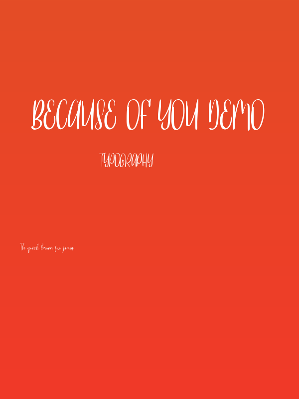 Because Of You Demo Poster