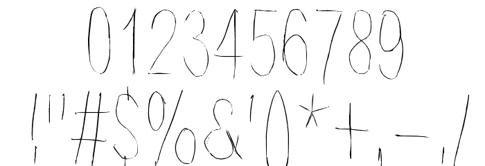 Because the night Font OTHER CHARS