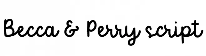 Becca & Perry script  baixar fontes gratis