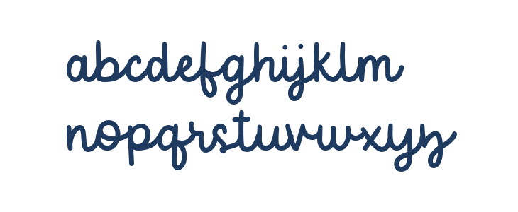 Becca & Perry script Lowercase