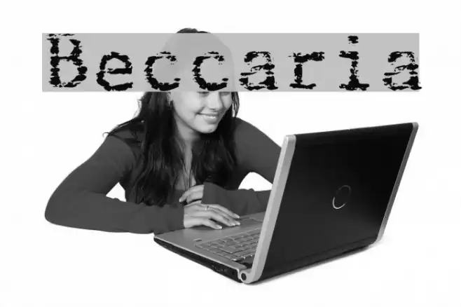 Beccaria Font examples