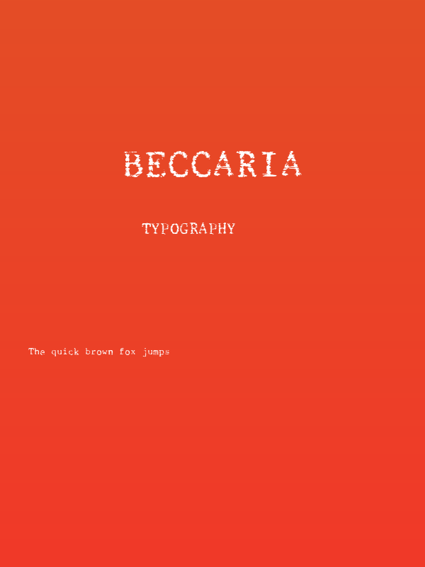 Beccaria Poster