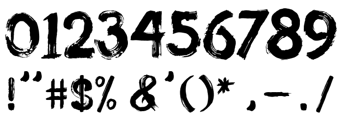 BeckaBrush Font OTHER CHARS