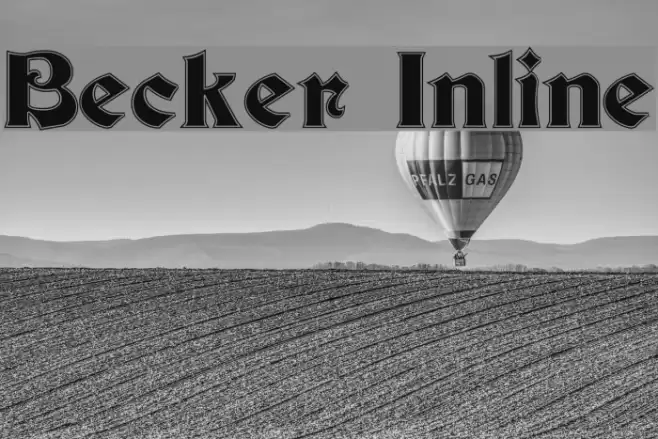 Becker Inline Font examples