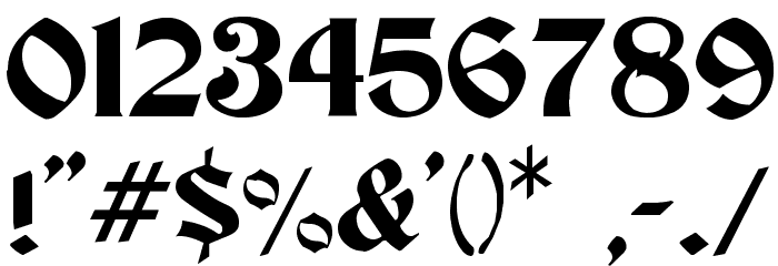 Becker-Medium Font OTHER CHARS