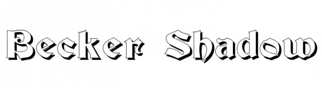 Becker Shadow  नि: शुल्क फ़ॉन्ट्स डाउनलोड