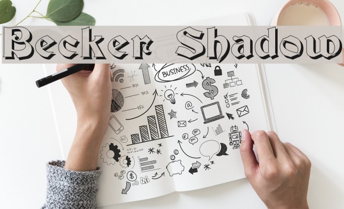 Becker Shadow Font examples