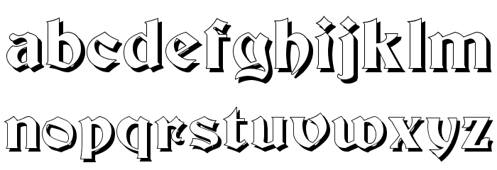 Becker Shadow Font LOWERCASE