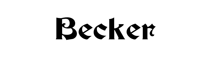 Becker  フリーフォントのダウンロード