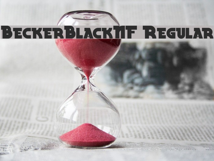 BeckerBlackNF Regular Font examples