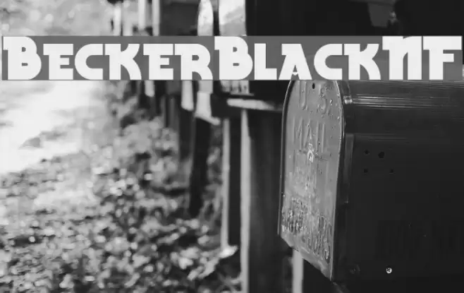 BeckerBlackNF Font examples