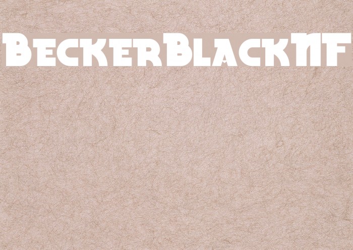 BeckerBlackNF Example 2